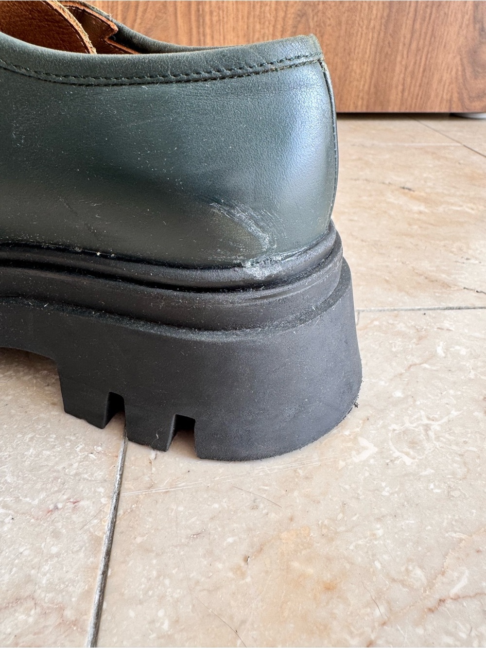 Alohas Tycoon lug sole loafers in Dark Green - Picture 6 of 6